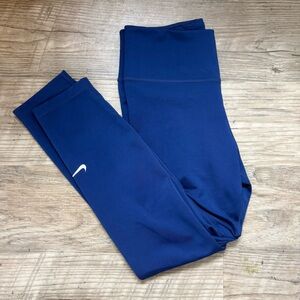 Nike Deep Blue Dri Fit Quarter Length Active Leggings Size S